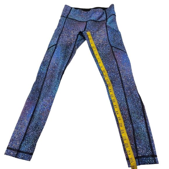 Lululemon Activewear Leggings Womens Size 4 Purple Mermaid Strive Elastic Waist - Picture 3 of 12